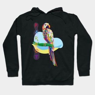 parrot colorful pop art Hoodie